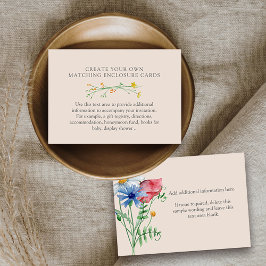 Tarjeta De Recepción Encanto de flores silvestres crea tu propio vacío