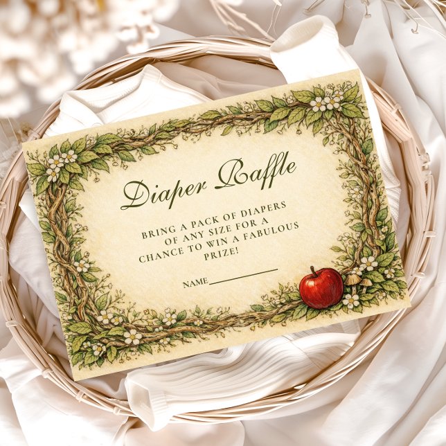 Tarjeta De Recepción Enchanted Woodland Storybook Diapper Raffle (Subido por el creador)