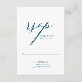 Tarjeta De Recepción Enclos Verde azulados RSVP modernos