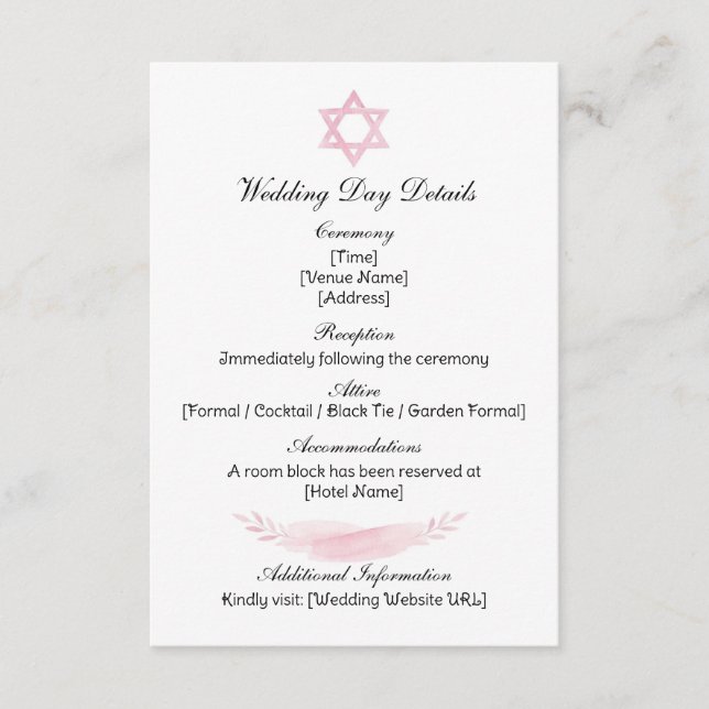 Tarjeta De Recepción Enclosure Card (Anverso)