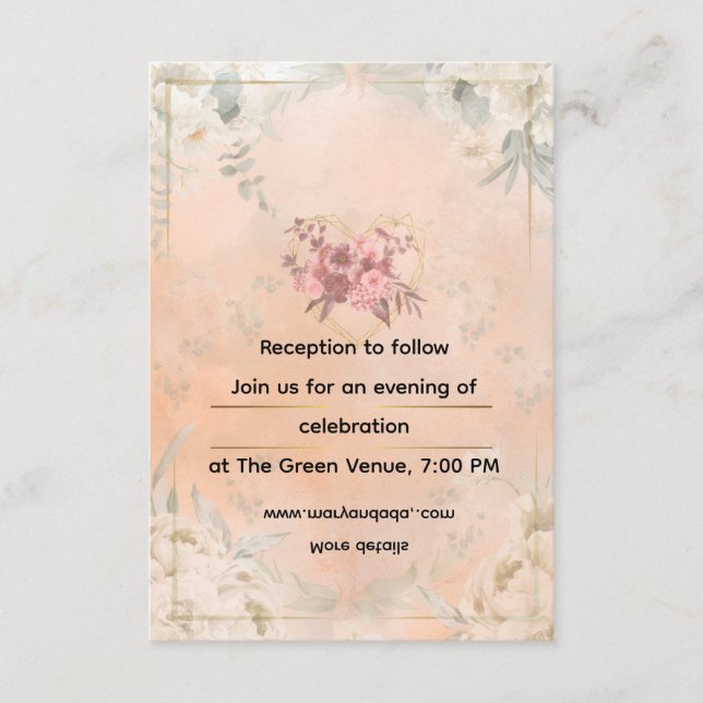 Tarjeta De Recepción Enclosure Card (Anverso)