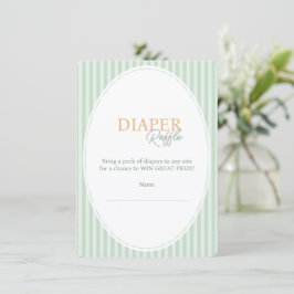 Tarjeta De Recepción Enclosure Card Baby shower Diaper Raffle.