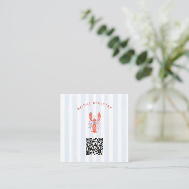 Tarjeta De Recepción Encontró Su Ducha De Bridal De Squeeze Maine (Anverso de pie)