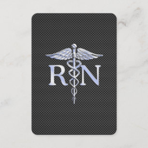 Tarjeta De Recepción Enfermera inscrita RN Caduceus Snakes