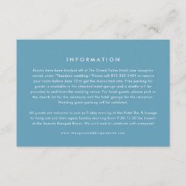 Tarjeta De Recepción Enfoque de azulejos azul griego simple destino bod