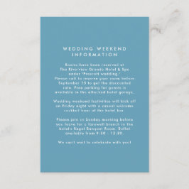 Tarjeta De Recepción Enfoque de azulejos azul griego simple destino bod