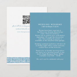 Tarjeta De Recepción Enfoque de azulejos azul griego simple destino bod