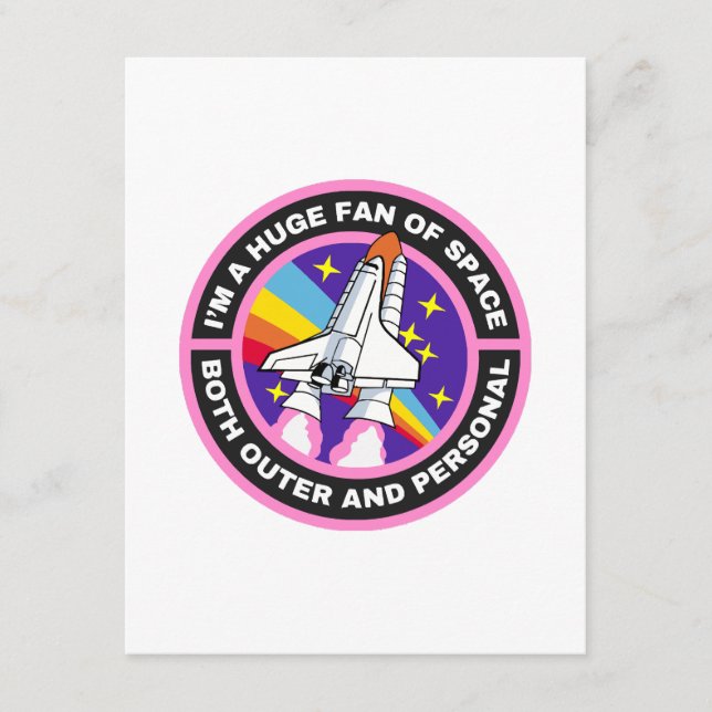 Tarjeta De Recepción enorme fanático del espacio (Anverso)