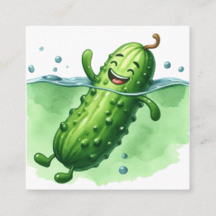 Tarjeta De Recepción Ensalada de pepino nadando