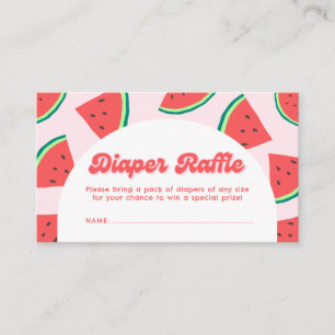Tarjeta De Recepción Entrada para el sorteo de pañales para baby shower