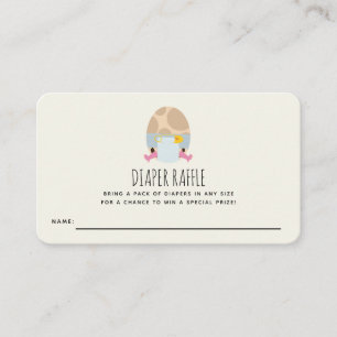 Tarjeta De Recepción Entrada para el sorteo de pañales para baby shower