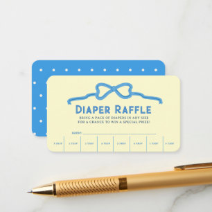 Tarjeta De Recepción Entrada para la rifa de pañales para baby shower B