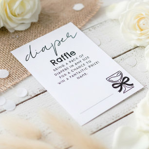 Tarjeta De Recepción Entradas caprichosas para la rifa de pañales con c
