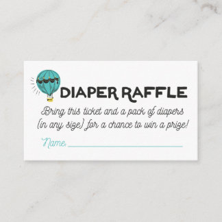 Tarjeta De Recepción Entradas de Adventure Diaper Raffle