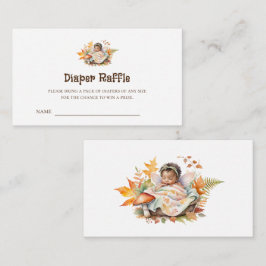 Tarjeta De Recepción Entradas de Baby Shower Diaper Raffle de Woodland 