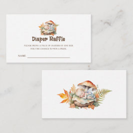 Tarjeta De Recepción Entradas de Baby Shower Diaper Raffle de Woodland 