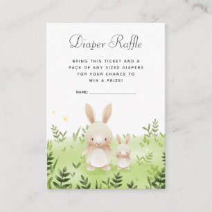 Tarjeta De Recepción Entradas de Baby Shower Diaper Raffle Pequeño co