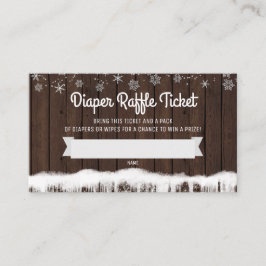 Tarjeta De Recepción Entradas de baratija de pañales de copo de nieve