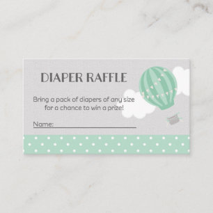 Tarjeta De Recepción Entradas de barrido de Baby Shower Diaper en globo