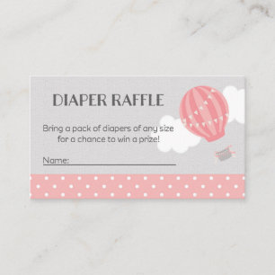 Tarjeta De Recepción Entradas de barrido de Baby Shower Diaper en globo