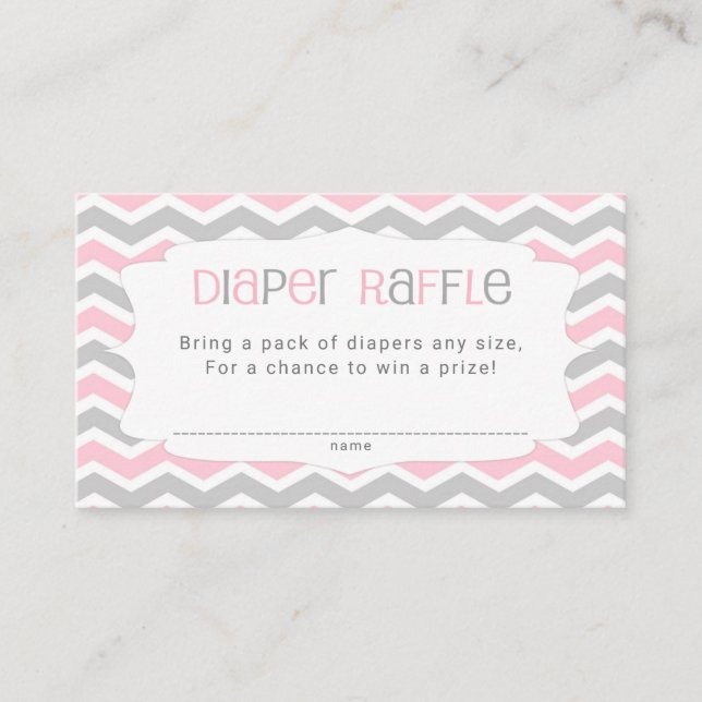 Tarjeta De Recepción Entradas de barrido de Baby Shower Diaper Rosado (Anverso)