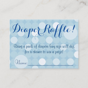 Tarjeta De Recepción Entradas de barrido de Baby Shower Dot Blue Polka 
