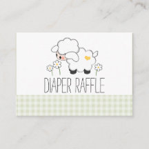 Entradas de Green Gingham Lamb Diaper Raffle