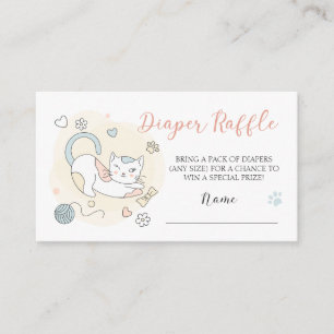 Tarjeta De Recepción Entradas de juego de gatito Diaper Raffle