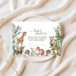 Tarjeta De Recepción Entradas de pañales de madera para animales de par