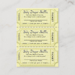 Tarjeta De Recepción Entradas de pañales para bebé