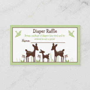 Tarjeta De Recepción Entradas de Raffle Adorable Willow Deer Family
