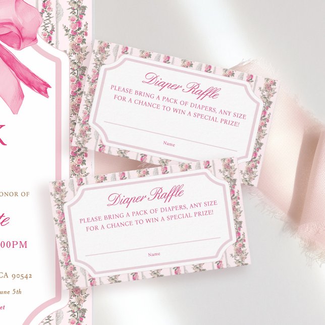 Tarjeta De Recepción Entradas de Raffle de Baby Shower Diaper en Love S (Subido por el creador)