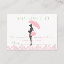 Tarjeta De Recepción Entradas de Raffle de Silhouette de Baby Shower ro