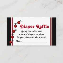 Tarjeta De Recepción Entradas de Raffle Diaper de Ladybug