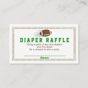 Tarjeta De Recepción Entradas de Raffle Diaper en el fútbol