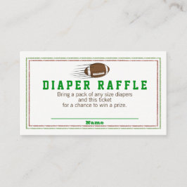 Tarjeta De Recepción Entradas de Raffle Diaper en el fútbol