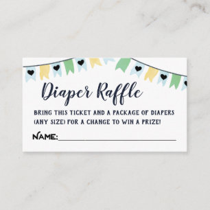 Tarjeta De Recepción Entradas de Raffle para pañales de invierno