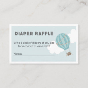 Tarjeta De Recepción Entradas de Raffle Raffle con globo de aire calien