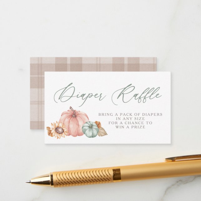 Tarjeta De Recepción Entradas de Raffles de calabaza (Anverso/Reverso In Situ)