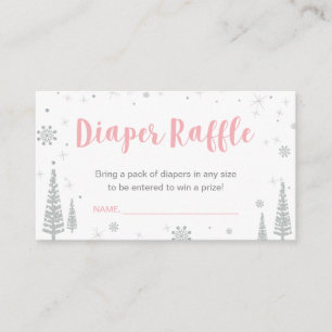 Tarjeta De Recepción Entradas de rifa de pañales   Baby Shower de invie
