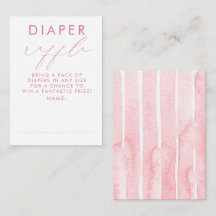Entradas de rifa de pañales blancos rosados para b