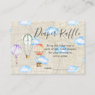 Tarjeta De Recepción Entradas de rifa de pañales para Baby Shower   Glo