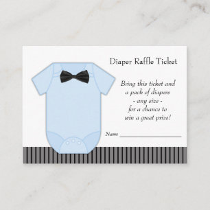 Tarjeta De Recepción Entradas de rifa de pañales para niños Little Man