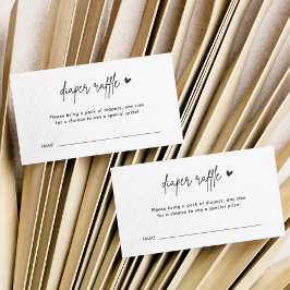 Tarjeta De Recepción Entradas minimalistas de pañales de Baby Shower