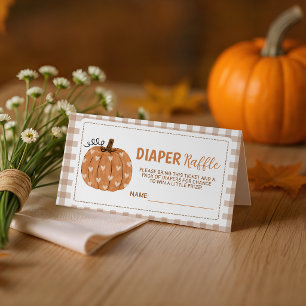 Tarjeta De Recepción Entradas para el sorteo de pañales de calabaza a c