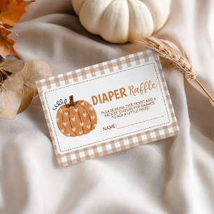 Tarjeta De Recepción Entradas para el sorteo de pañales de calabaza a c