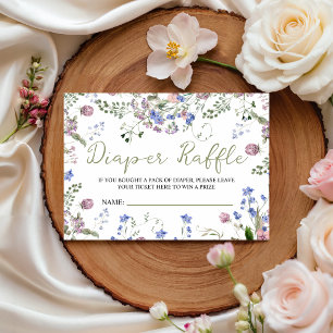 Tarjeta De Recepción Entradas para el sorteo de pañales Wildflower