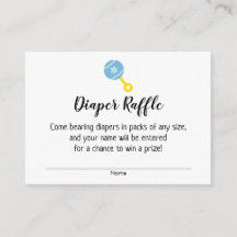 Entradas para la Rifa de Pañales en el Baby Shower