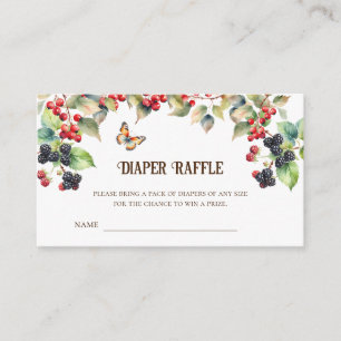 Tarjeta De Recepción Entradas para la rifa de pañales para baby shower