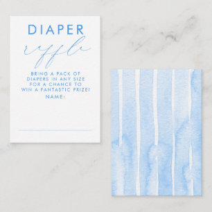 Tarjeta De Recepción Entradas para Rifa de Pañales para Baby Shower Azu